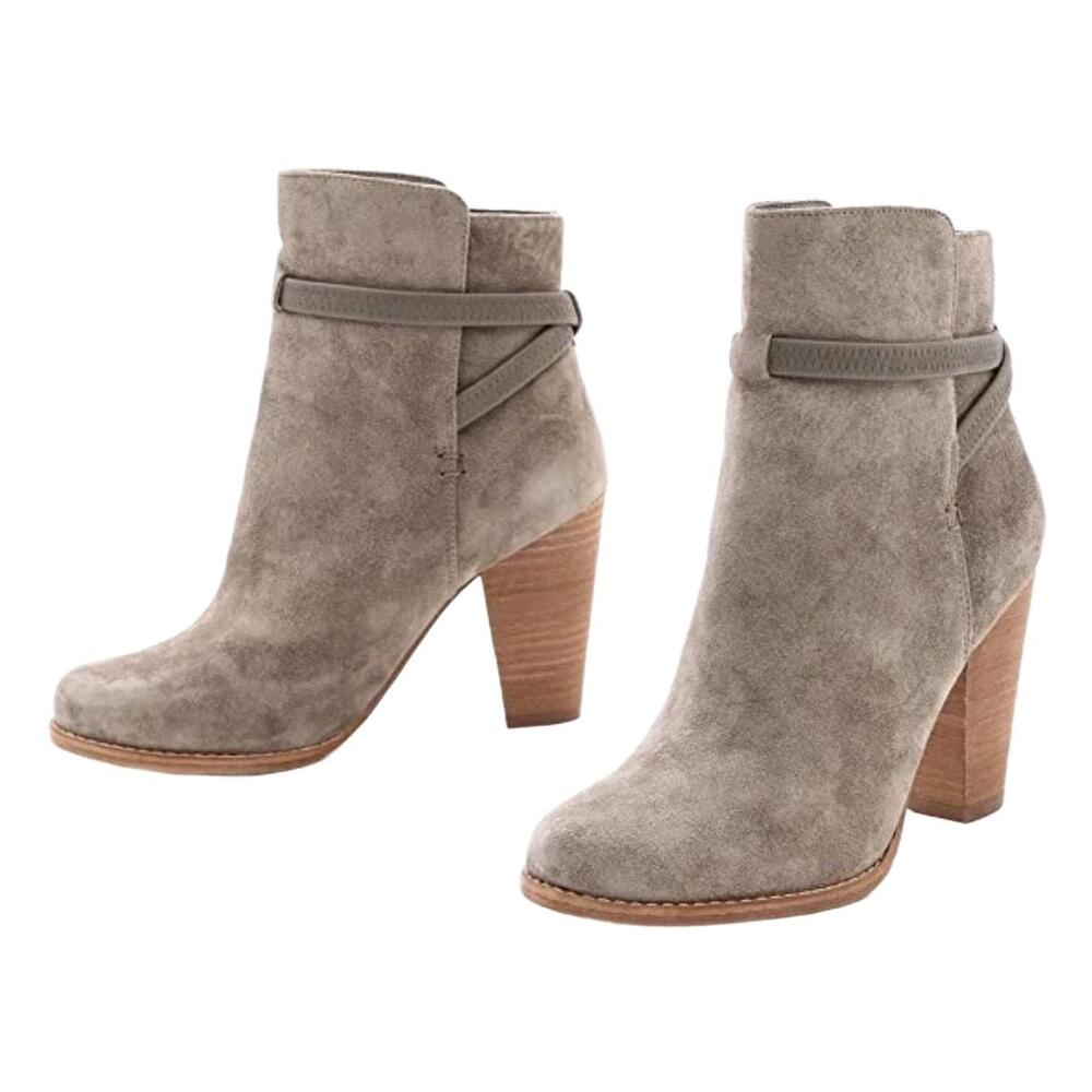 Joie Boots Women's US 8.5 EU 38½ Rigby Suede Leather Heeled Ankle Beige Dune